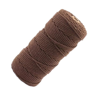 Šnúra macramé bavlnená 3mm, tmavá hnedá - 10 m