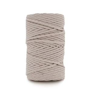 Šnúra macramé bavlnená 4 mm, prírodná biela - 10 m