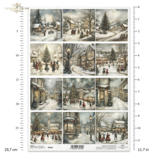 Ryžový papier R2668 - Zimna, mesto, vidiek