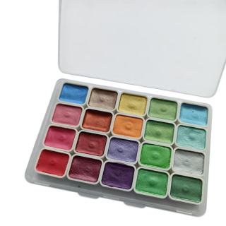 Farby watercolour metalické, sada 20 ks