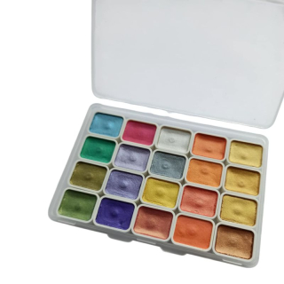 Farby watercolour metalické, sada 20 ks