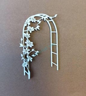 Lepenkový výrez chipboards, záhradná pergola 4,5x8,5cm