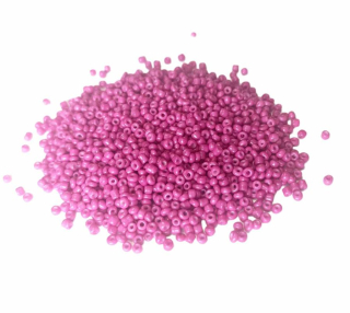 Korálky rokajl 2 mm, 25 g - ružová
