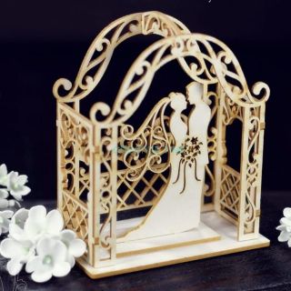 Lepenkový výrez chipboards, 3d svadobný altánok 8x9,5cm