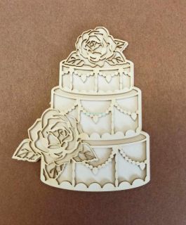 Lepenkový výrez chipboards, svadbobná torta 8 cm