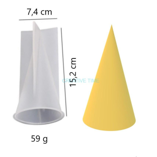 Silikónová forma na sviečku kužeľ 7,4x15,2 cm