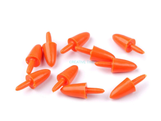 Plastový nos - mrkva, 2,3 cm, 5 ks