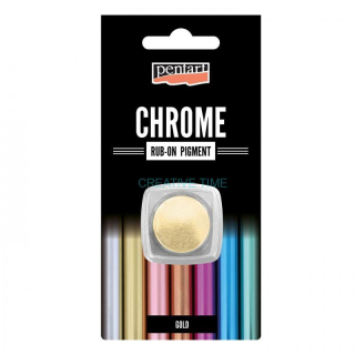 Rub-on pigmentový prášok CHROME 0,5 g - zlato