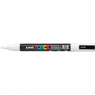 Uni Posca fixka PC-3M, 1,3 mm, biela