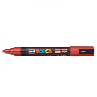 Uni Posca fixka PC-5M, 2,5mm, rubínovo červná