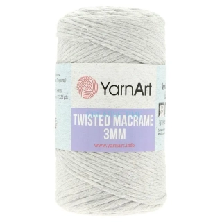 Šnúra točená YarnArt Twisted Macrame 3mm, sivá svetlá, č.756 - 10 m