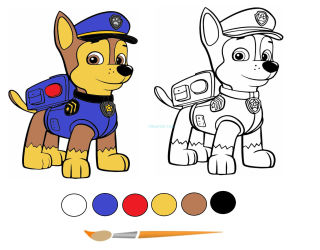Kreatívny set pre deti - Maľovaný výrez Paw Patrol Chase