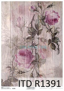Ryžový papier R1391 - Kvety ruže