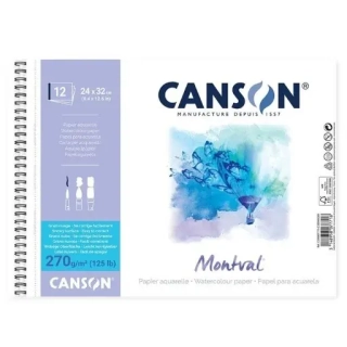 Skicár CANSON Montval, 24 x32 cm, 270g - 12 listov