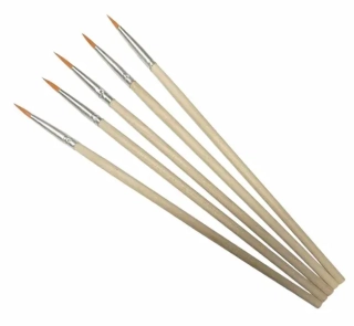 Štetec syntetický okrúhly školský - 1 ks