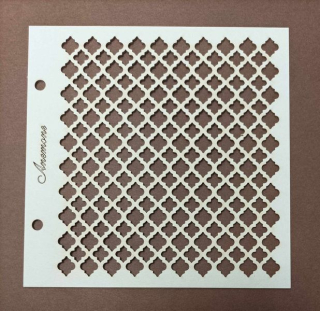 Lepenkový výrez chipboards, Arabeska 15x15cm