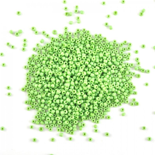 Korálky rokajl 2 mm, 25 g - zelená svetlá