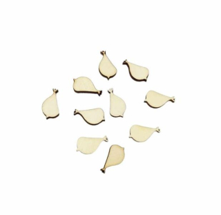 Drevený výrez vtáčik 1,5 cm - 10 ks