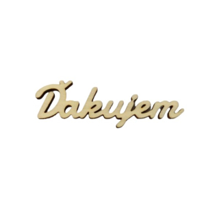 Drevený výrez "Ďakujem" 7cm