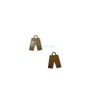 Prívesok starobronz nohavice 1,6 x 1,3 cm