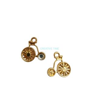 Prívesok zlato retro bicykel 1,6 x 1,6 cm