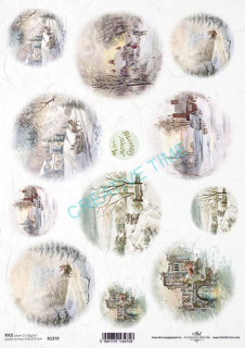 Ryžový papier R1270 - Vianoce, krajinka
