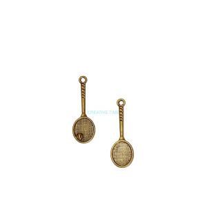 Prívesok starobronz tenisová raketa 2,3 x 0,9 cm