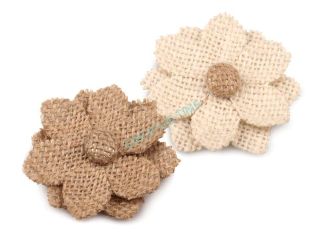 Jutový kvet, 6 cm - hnedý