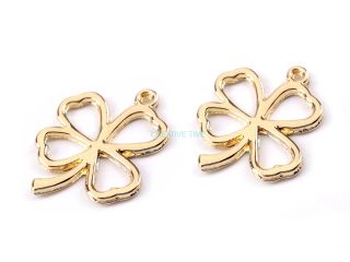 Prívesok zlato štvorlístok 2,4 x 2 cm