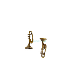 Prívesok starobronz trúbka 2,4 x 1,0 cm