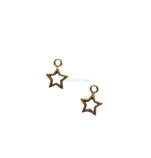 Prívesok starobronz hviezdička prázdna 0,9 x 1,1 cm