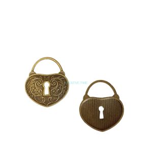 Prívesok starobronz srdce kladka 3,5 x 4 cm