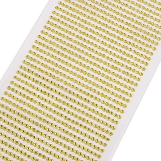 Nalepovacie kamienky zlato-žlté, 3 mm, 1404 ks