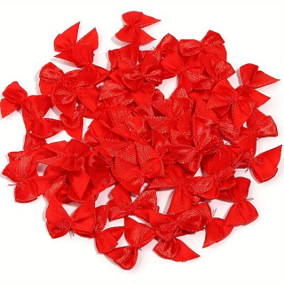 Dekorácia mašlička červená 2 cm - 10 ks