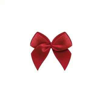 Dekorácia mašlička tmavo červená 2,5 cm - 5 ks