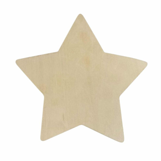 Drevený výrez hviezda 15 cm