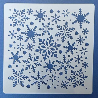 Šablóna 15x15 cm - Snehové vločky