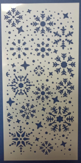 Šablóna 12x24,7 cm - Snehové vločky