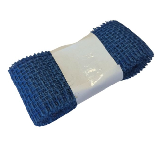 Vrecovina - juta stuha 5,5 cm - 3 m modrá