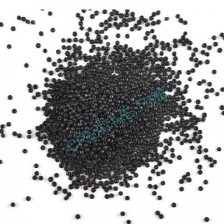 Korálky rokajl 2 mm, 25 g - čierna